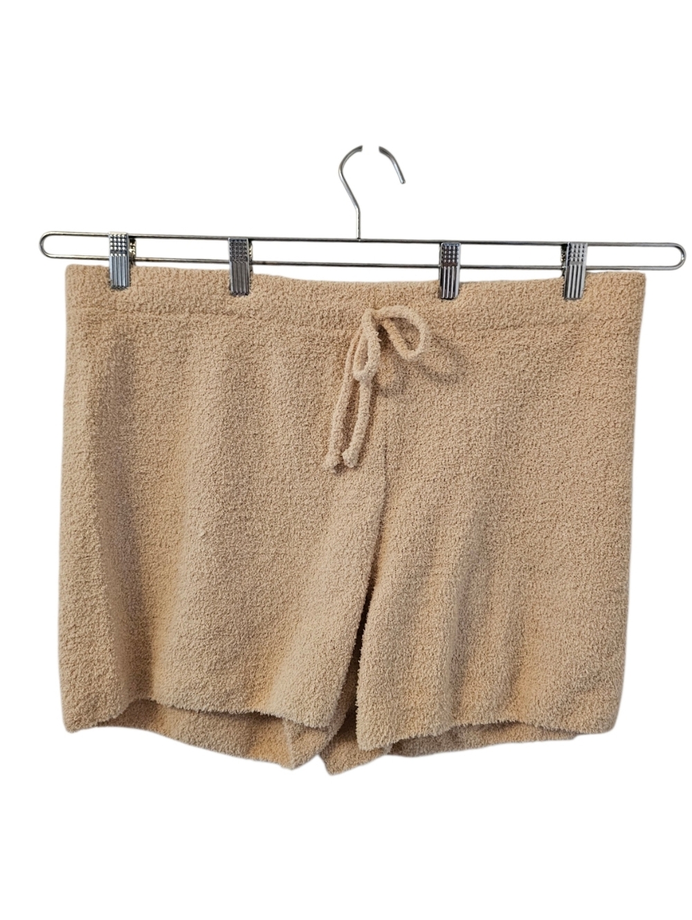 Cream Uniqlo Women's Soft Fluffy Shorts